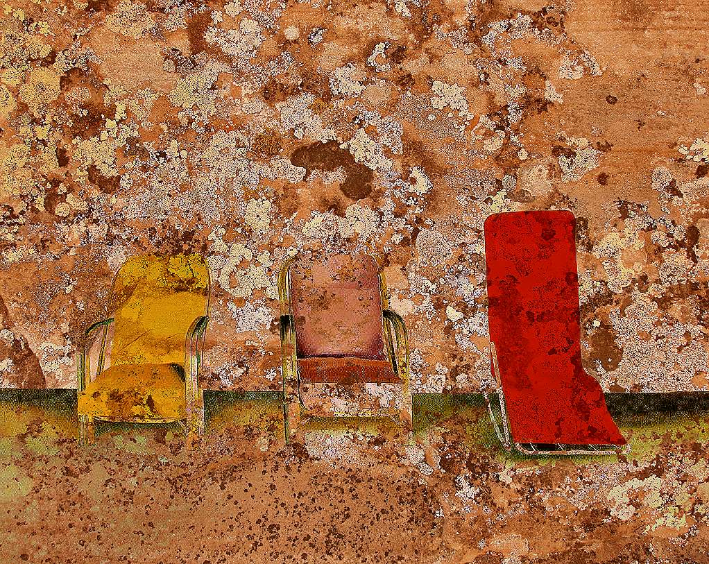  (digital blending) 3 Chairs in Late August 