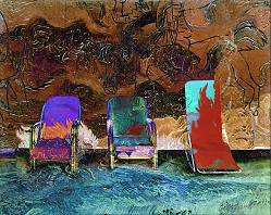  Chairs on Fire (digital blending) 
