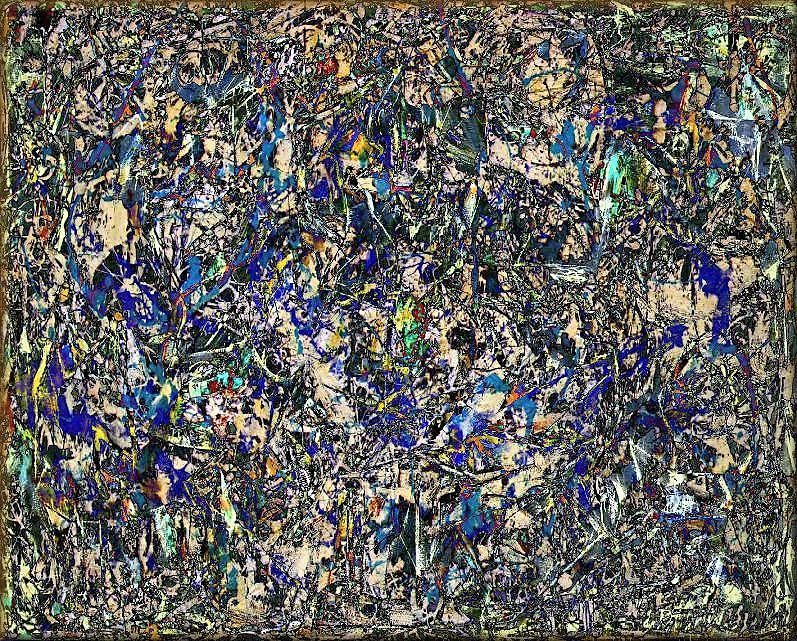  Excavergence (blue) (Pollock, de Kooning) 