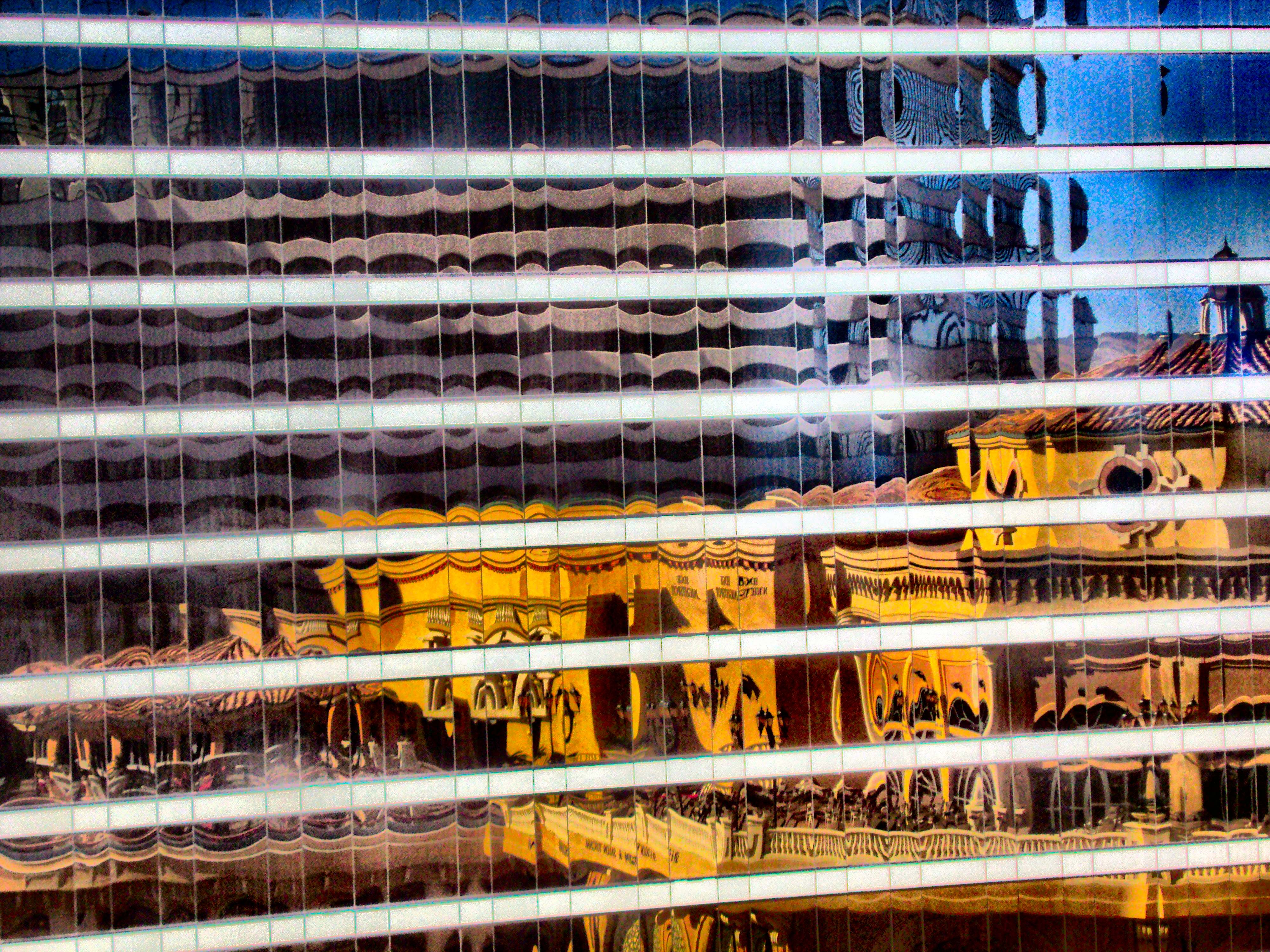  (digital photograph) three views of the spa reflecting 