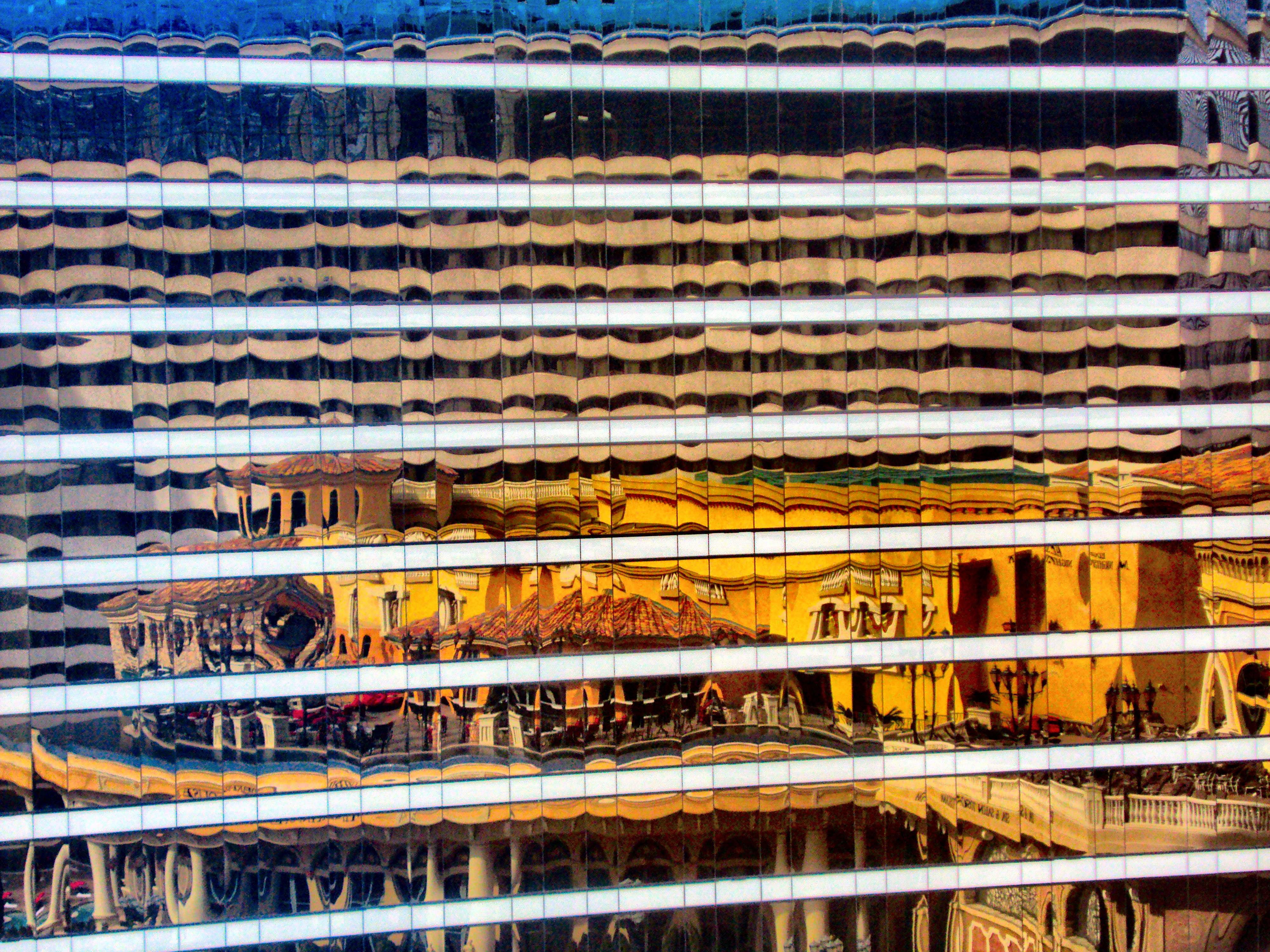  (digital photograph) three views of the spa reflecting 