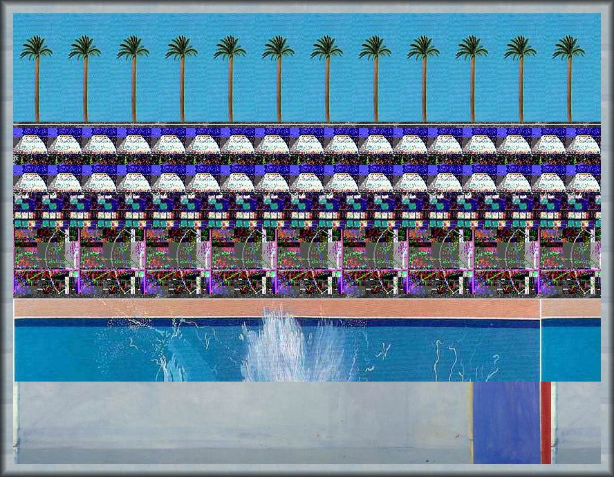  Bowl Lantern Fence (Hockney, Diebenkorn,original art) 