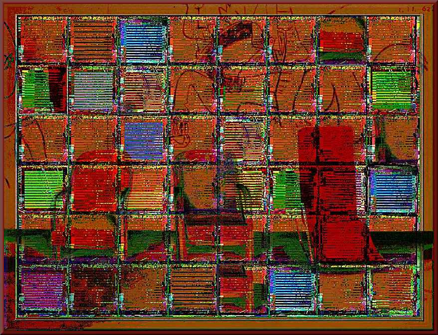   Three Chairs with a Section of a Picasso Mural (obfuscated)  